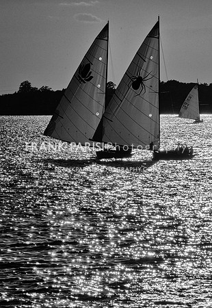 Racing from the setting sun.