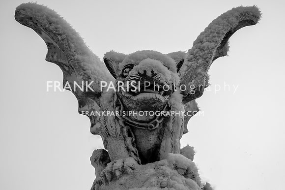 Gargoyle in winter.