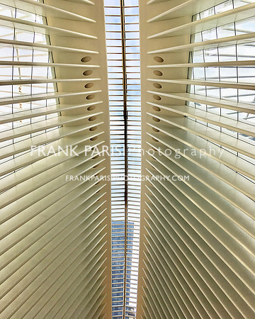 Looking up, the Oculus, New York City.