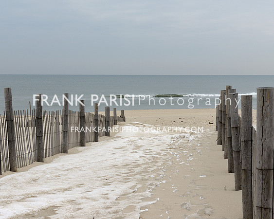 Snow at the beach.